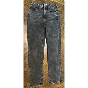 Pacsun Jeans Womens 23 Gray Mom High Rise Cropped Tapered Leg Cotton Denim